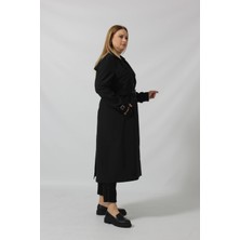 Moda Berray Dizaltı Düğmeli Kuşaklı Trençkot