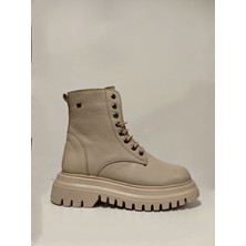 Castle Black Yldz-27400-1 Kadın Deri Bot Bej