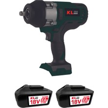 KL Pro  KLSS18BHX-80 18V/8.0AH. 800NM Kömürsüz Çift Akülü Şarjlı Somun Sıkma/sökme Makinesi