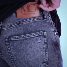 Moda Corda Jeans Skinny Gri Kot Pantolon