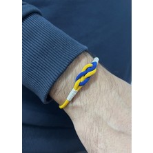 Kazzaze Sarı Lacivert F.b. Sonsuzluk Gümüş Kazaziye Taraftar Bilekliği