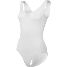 Yıldız Çamaşır Beyaz Geniş Askılı Çıtçıtlı Body