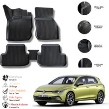 OtoLine Vw Golf 8 E-Tsı Otomatik 3D Havuzlu Paspas Otl