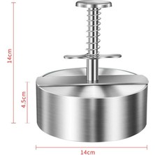 Wangchuang 10.1 cm Hamburger Presi Paslanmaz Çelik Hamburger Et Presi Ayrılabilir Kolu Yapışmaz Et Köftesi Için Mutfak Izgara Aksesuarları (Yurt Dışından)