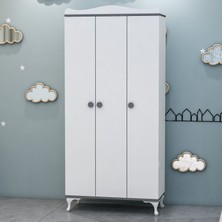 Garaj Home Yıldız 3 Kapaklı Dolap - Gri-