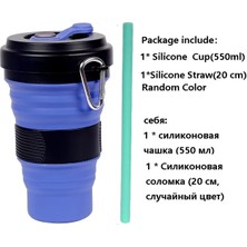 Wangchuang STYLE1BLACKBLUE 450ML Katlanır Silikon Bardak Kupalar Katlanabilir Kahve Kamp Saman Kapaklı Bardak Spor Şişe Kancası Genişletilebilir Haşlanma Korumalı Yeniden Kullanılabilir (Yurt Dışından)