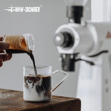 Wangchuang 2 Adet Fincan Mhw-3bomber 260 ml Kahve Kulplu Kupa Borosilikat Cam Kahve Fincanları Şık Ev Mutfak Süt Kupalar Cafe Barista Aksesuarları (Yurt Dışından)