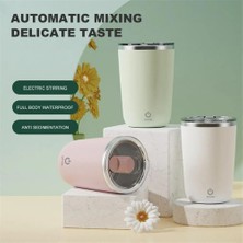 Wangchuang Menekşe 350 ml Kahve Fincanı Otomatik Kendini Karıştıran Manyetik Kupa Paslanmaz Çelik Süt Karıştırma Fincan Tembel Akıllı Mikser Kupa Bardak Coffeeware (Yurt Dışından)