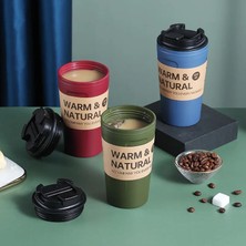 Wangchuang 01 420 ml Rahat Fincan Yaratıcı Plastik Kupalar Kahve Içecek Çay Sızdırmaz Su Kapaklı Bardak Ofis Çalışanı Ofis Süt Çay Kahve Fincanı (Yurt Dışından)