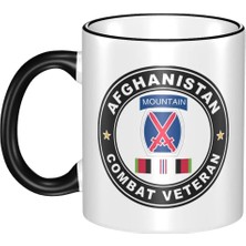 Wangchuang Gökyüzü Mavi 11 Oz Seramik Kahve Kupaları Çay Bardağı 10TH Dağ Bölümü Afganistan Savaş Kıdemli Çıkartması Eski Asker Için En Iyi Hediye (Yurt Dışından)