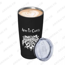 Wangchuang Gökyüzü Mavi 400-600 ml Alice In Chains Paslanmaz Çelik Kahve Kupa Kapaklı Kupa Bira Kupaları Çay Bardağı Metal Bardak Içecek Saman Seyahat Bardakları (Yurt Dışından)