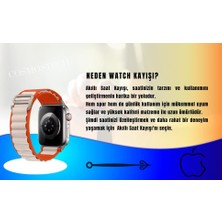 Cosmostech Akıllı Saat Watch için Uyumlu 42MM 44MM 45MM 49MM 1/2/3/4/5/6/se/7/8/ultra Çift Katman Kordon ve Kayışı Turuncu(Beyaz)