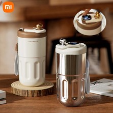 Wangchuang Sıradan 401-500 ml Xiaomi Akıllı Kahve Fincanı Bayanlar Refakatçi Fincan Yaz Soğutmalı Taşınabilir Paslanmaz Çelik Su Bardağı Sıcaklık Göstergesi ile (Yurt Dışından)