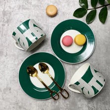 Wangchuang Stil 9 Pist Tasarımı Kemik Çini Kahve Fincanları ve Tabakları Sofra Kahve Tabakları Yemekleri Öğleden Sonra Çay Kahve Drinkware Hediye Kutusu ile (Yurt Dışından)