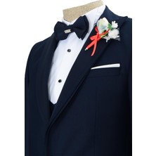 Cengiz İnler Düz Kırlangıç Yaka Yelekli Damatlık