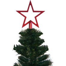 Ritzz Yılbaşı Ağacı Tepeliği Yıldız Model Kırmızı 18 cm