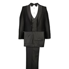 Cengiz İnler Armürlü Kırlangıç Armür-Saten Yaka Tek Düğme Damatlık