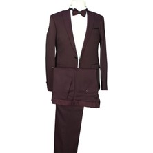 Cengiz İnler Armürlü Kırlangıç Yaka Tek Düğme Damatlık