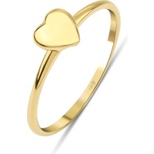 Kairos Jewelry 14 Ayar Altın Dolgun Mini Kalp Yüzük KRS189-14GRZ