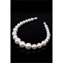 Shopiolog Kadın Büyük Incili Saç Tacı