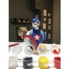 Avengers, Dc (3D) 10 Adet Figür Büst Taş Boyama Seti Çocuk Boyama Etkinliği Çocuk Gelişimi Taş Boyama