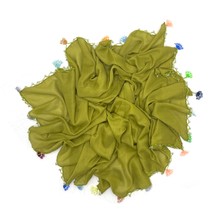 Naz İpek Pamuklu 5'li Set Kelebek - Kurdele Oyalı Boncuklu Eşarp Hediyelik Yazma 100X100cm Kelebek