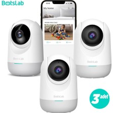 Botslab 360+ C211 2k Pro Small Bundle Wifi 360° Akıllı Güvenlik Kamerası Bebek Monitörü Evcil Hayvan Kamerası Iç Mekan Kamerası Ip Kamera 3'lü Paket (Distribütör Garantili)