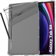 SPHONE Samsung Galaxy Tab S9 11INÇ X710 Uyumlu Tablet Kılıf Clear Şeffaf Dört Köşe Korumalı Esnek Silikon