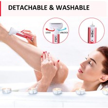 Fsfeng Kadın Bikini Düzeltici, 5'i 1 Arada Kadın Elektrikli Tıraş Makinesi, Bikini Bölgesi / Burun / Koltuk Altı / Kaş / Yüz Için Şarj Edilebilir Epilatör Bayan Saç Ağrısız Tıraş Makinesi (Yurt Dışından)