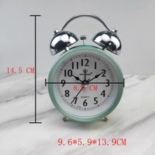 Safety1 3 Inçlik Metal Zilli Dijital Çalar Saat, Başucu Büyük Hacimli Sessiz Saat, Öğrencilerin Uyanması Için Küçük Çalar Saat (Yeşil Yuvarlak Şekil) (Yurt Dışından)