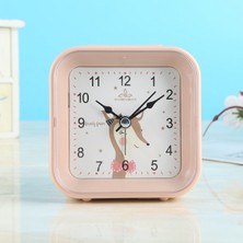 Safety1 3.78 Inç Basit Stil Gece Lambası ile Dilsiz Öğrenci Çocuk Yetişkin Sevimli Saat Yatak Odası Başucu Küçük Çalar Saat (Pembe) (Yurt Dışından)