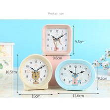 Safety1 3.78 Inç Basit Stil Gece Lambası ile Dilsiz Öğrenci Çocuk Yetişkin Sevimli Saat Yatak Odası Başucu Küçük Çalar Saat (Pembe) (Yurt Dışından)