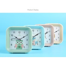 Safety1 3.78 Inç Basit Stil Gece Lambası ile Dilsiz Öğrenci Çocuk Yetişkin Sevimli Saat Yatak Odası Başucu Küçük Çalar Saat (Pembe) (Yurt Dışından)