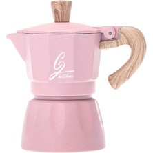 Hermoso Kahve Makinesi Alüminyum Mocha Espresso Moka Pot 6cup 300ML(PEMBE) (Yurt Dışından)