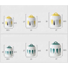 Hermoso Kapaklı Seramik Hava Geçirmez Kavanoz Büyük Kapasiteli Ev Tipi Taşınabilir H (Yurt Dışından)