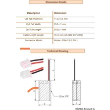 Power-Xtra 7,4 V 900 mAh Lityum Polimer Şarj Edilebilir Pil Lacivert