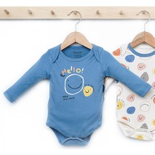 Rise and Raba Bebek Pamuklu Uzun Kollu Baskılı 2'li Body