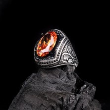 Takı925 925 Ayar Gümüş Zirkon Taşlı Erkek Yüzük