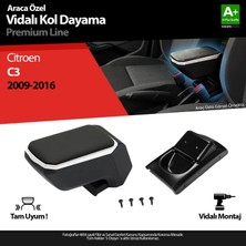 S-Dizayn Citroen C3 Kol Dayama Kolçak Abs Vidalı Gri 2009-2016 A+Kalite