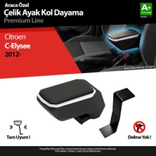 S-Dizayn Citroen C-Elysee Kol Dayama Kolçak Çelik Ayaklı ABS Gri 2012-2017 A+ Kalite