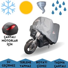 MaxDurable Arora Safari Pro Uyumlu Arka Çantalı Motorlar Için Brandası Su Geçirmez Motosiklet Örtüsü