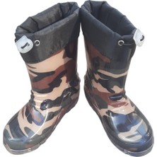 Emek Yunlu Haki Çocuk Cizmesi (28-37)