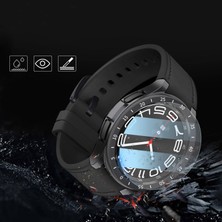 Pilanix Samsung Galaxy Watch 6 Classic 47 mm Için Sert Ekran Koruyuculu Kasa Koruma Spor Gard Kapak