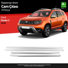 S-Dizayn Dacia Duster Krom Cam Çıtası 4 Prç. 2018-2024 A+ Kalite