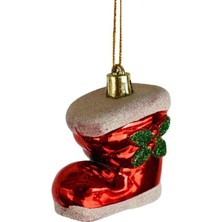 Ritzz Yılbaşı Ağacı Süsü Kırmızı Bot Figürlü (3 Adet)