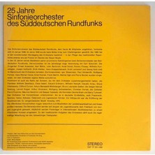 Decca 25 Jahre Sinfonieorchester Süddeutschen Rundfunks Stuttgart Double Çift Lp Plak (Orjinal Alman Baskı)