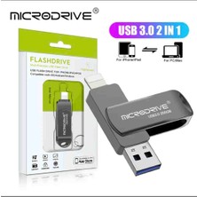 Microdrive 64Gb.İphone Lightning ve Usb 3.0 USB Flash Bellek Otg Çift Giriş Sağlam Metal ve kaliteli