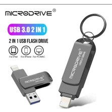 Microdrive 64Gb.İphone Lightning ve Usb 3.0 USB Flash Bellek Otg Çift Giriş Sağlam Metal ve kaliteli