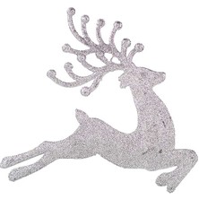 Ritzz Simli Geyik Yılbaşı Süsü Gümüş Renk 25 cm