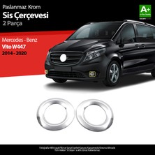 S-Dizayn Mercedes Vito W447 Krom Sis Farı Çerçevesi 2 Prç. 2014-2020 A+ Kalite